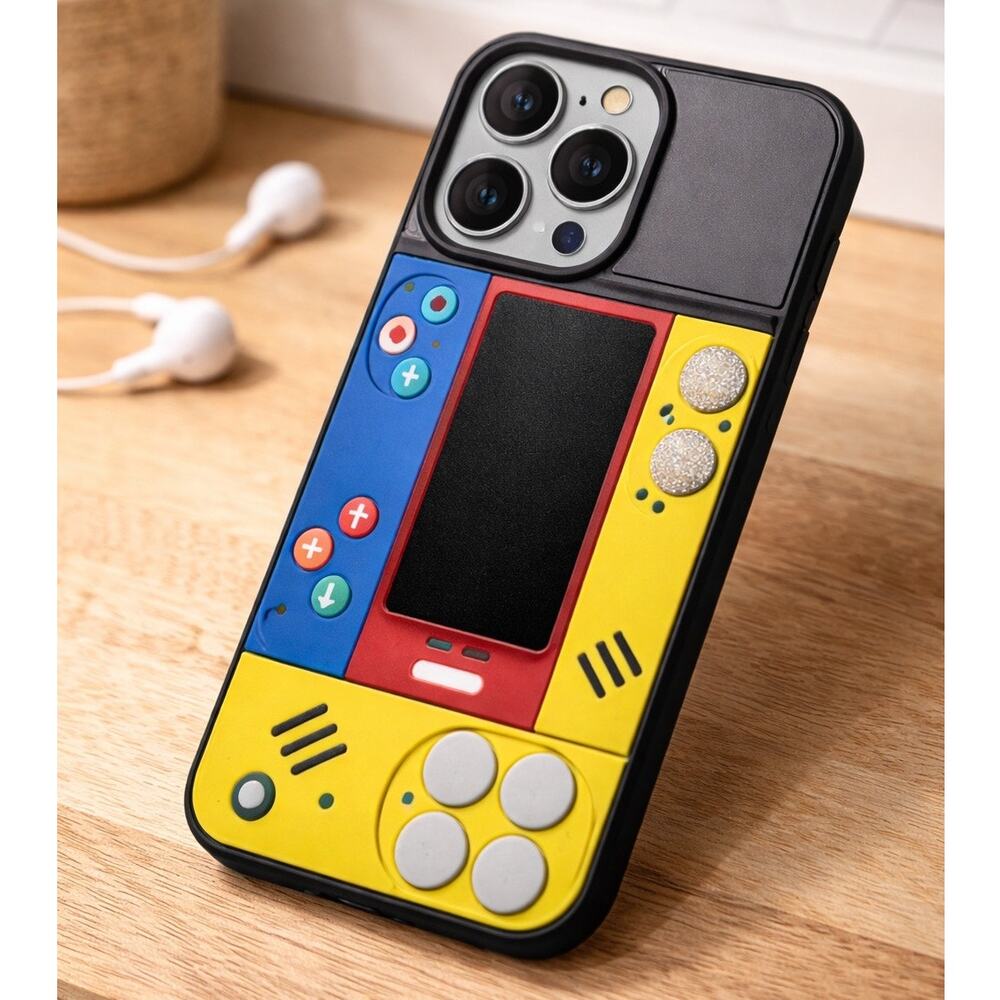 iPhone 13 Pro Max Case Colorful Game Console Design Silicone Cover New Gamer